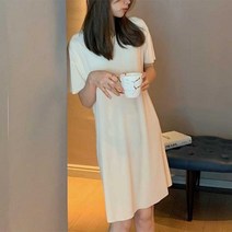 오너클랜 여성 시원한 반팔 옆트임 원피스 여름 휴가철 패션