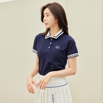 제이투제이 여성골프웨어 스퀘어 카라 반팔티셔츠