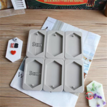 Weihe diy 소재 디퓨저 왁스 석고 홀더 베이스 실리콘 몰드 향기확산 파라핀 시트 디퓨저 몰드, 6 평방 마름모