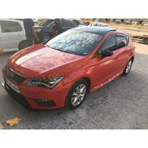 For Seat Leon Mk3 Aero Side Skirts 2013 2020 Body Kit Spoilers Wings Diffuser Rear Ornament Extreme, [03] Piano Black