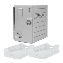 사무실서랍장 서류 파일 정리함 알류미늄 철제 이동식 캐비닛 테이블 수납장, 1mm, 큰상자+투명서랍2개