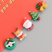 (3개)메리메리 친구들 파츠 플라스틱장식 리본공예 부자재 DIY 머리핀만들기, 종소리