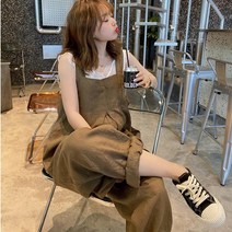멜빵바지 오버롤 청 데님 와이드 팬츠 바지 멜빵 점프수트 작업복 P016