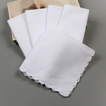 에티켓손수건 매너 땀 일본 대형 무지 손수건 스카프 선물 흰색 면화 레이디 스퀘어 포켓 수건 참신 결혼 파티 식탁 행키