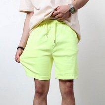 남자 스판 반바지 워싱 피그먼트 여름바지