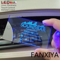 7개의 독특한 글로우 초대장 LED 명함 맞춤형 홀로그램 빛나는 빛 NFC, 03 green