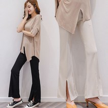 무료배송나팔 슬랙스 세미나팔 밑트임 여자 밴딩바지 부츠컷 나팔바지 여자밴딩팬츠 밴딩 나이스핏 레깅스바지 여성