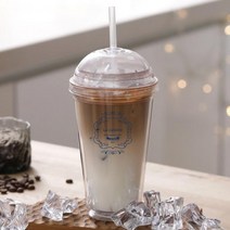 아이스 텀블러 500ml 빨대 플라스틱 휴대용 사무실 텀블러 인쇄 판촉물 기념품 제작, 돔