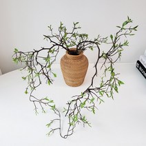 마오리코로키아 넝쿨 나뭇가지 행잉플랜트 그린 인테리어 조화, 1개