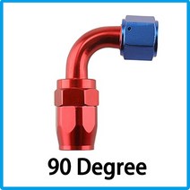 범용 AN4 AN6 AN8 AN10 AN12 알루미늄 오일 연료 스위블 호스 엔드 피팅 어댑터 키트 0 °/45 °/90 °/12, 07 Red blue 90_02 AN6
