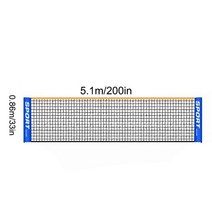 3.1-6.1M 휴대용 표준 배드민턴 네트 전문 배드민턴 훈련 스퀘어 메쉬 테니스 배드민턴 스퀘어 네트 셔틀콕 네트, 5.1m, 협력사