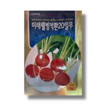 무 씨앗 종자 빨간무 래디쉬적환20일 5g 방울무, 1개
