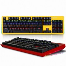 앱코 해커 K516 이중사출 체리식 사이드 RGB 게이밍 기계식 키보드 레드/옐로우, 갈축, 옐로우