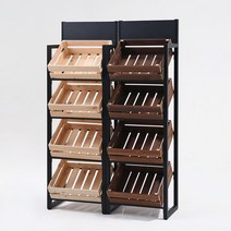 과일진열대 선반 마트 매대 야채 전시대 베이커리, 4단 차콜색상 52x35x160cm