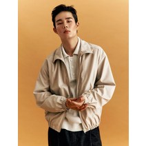 8SECONDS 에잇세컨즈 페이크 레더 하이넥 점퍼 아이보리