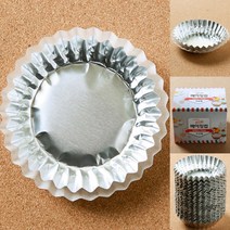 롯데 은박 베이킹 컵 (70mm) 실속형 200개입 도시락 반찬 나눔 통 가정 오븐 제빵 머핀 용기