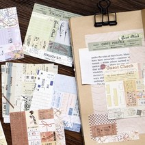 앤썸 빈티지 레트로 클래식 레터링 페이퍼 메모지 배경지 120매 6종 다꾸 AS023