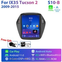 JMCQ-2 딘 4G 안드로이드 11 자동차 라디오 현대 IX35 투싼 2 2009-2015 스테레오 멀티미디어 비디오 플레, 10 S10-B-MIC