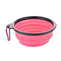 3506501000ml Large Collapsible Dog Bowl Travel Accessories Puppy Food Dish Cat Container Water Bottl, [01] 350ml, [07] pink