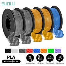 3D 프린터 소모품 필라멘트 SUNLU-5 롤 PLA 필라멘트 1.75MM 3D 펜 0.25KG/롤 미니 스풀 FDM 프린터 소재, 04 2GY2GD1BY