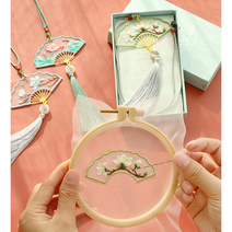 홈팸 초보 프랑스 자수 DIY 책갈피 만들기 패키지 세트 1개, A486