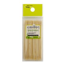 1+1 나무이야기 양면산적꽂이(10cm 50P) 대나무꼬지 꼬치, 8개