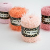 야나 프리티 엔젤(Pretty Angels) 솔잎사 폴리에스터 사계절 뜨개실 코바늘 대바늘실, 21 에프리콧