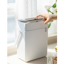 [프랑코] 원터치 밀폐형 음식물쓰레기통 5L, [프랑코] 원터치 밀폐형 음식물쓰레기통 5L (화이트)
