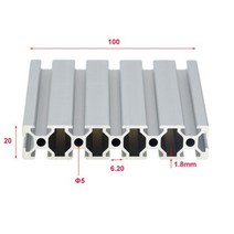 2040 3030 2080 알루미늄 프로파일 100 200 300 350 400 450 500 550 600 mm 선형 레일 압출 CNC 3D 프린터 부품, 400mm, 20100