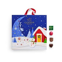 고디바 Godiva 쇼콜라티에 홀리데이 2022 블루 Advent Calendar – 아소티드 개별 포장 다크 밀크 초콜릿 – 24 Piece 크리스마스 Countdown - Un, 블루 어드벤트 캘린더