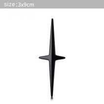 자동차 스타일링용 3D 금속 크로스 엠블럼 배지 아플리케 스티커 1 개 링컨 MKX MKZ MKC 네비게이터 MKT MKS 장식 액세서리, Black