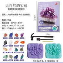 보석 화석 발굴 키트 광물 캐기 놀이 고고학 고대 공룡 알 화석 고고학 장난감 보물 블라인드 상자 천연 광석 소녀 소년 퍼즐 과학실험, 01-고고학적 천연기념물 A유형 8