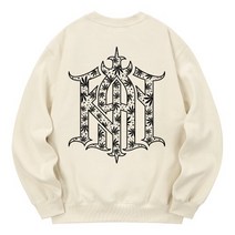 남자 여자 맨투맨 스웨트 셔츠 칸6312 KMC0079 칸오브 기모 - 크림