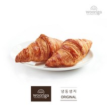 [우리가스토리] 프랑스 프리미엄 크로아상 40g×15개 냉동생지 냉동빵, 40g, 15개