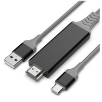 C TO HDMI 넷플릭스가능 A560C 스마트폰미러링 TV연결 유전원 케이블, 혼합색상, 4개