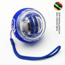 야구 속도측정기 야구 배팅 연습 스피드건 근육 긴장을 풀다 핸드 볼 자이로 스코프 에너지 파워 볼 led + 속도 측정기 카운터 핸드 엑서사이즈 강화제 피트니스 자이로 파워, 블루 화려한