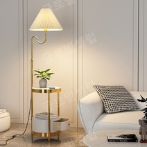 램프 플로어 거실 패션 라이트 럭셔리 장식 티 테이블 침실 옆 스탠드 조명, 서랍 포함 블랙 3색  무선 충전