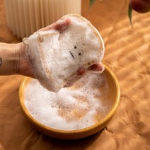 귀여운 식빵 페이스 스펀지 펄프 설거지 수세미 1p 재미있는 부풀어오르는 풍부한거품, 식빵페이스수세미(랜덤) 1p