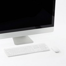 [JAJU/자주] 부드러운 타이핑 무선 키보드와 무선 마우스_화이트, FR, 화이트