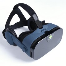 게임 가상현실 VR FiiT-VR2F 가상 현실 3d 안경 헤드셋 IOS 안드로이드용 VR 구글 골판지 헬멧, 01 blue
