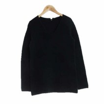 유니클로 네이비 면혼방 브이넥롱슬리브티 여자 XS [80] 0698