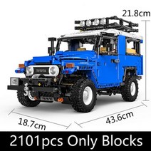 테크닉 자동차 앱 원격 제어 J902 모터 파워 브릭 SUV 빌딩 블록 버기 선물 장난감 소년 세트 Moc 조립 모델, CHINA, 2101pcs