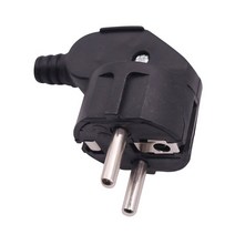 AC 전원 재배선 플러그 수 와이어 소켓 콘센트 어댑터 연장 코드 커넥터 16A EU 4.8mm 1 개, 한개옵션1, 02 Black EU2