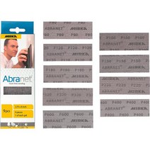 Mirka 9A-150-APRP 2 3/4인치 x 8인치 Abranet 어소트먼트 팩 각 1 P80 - P600, 구분
