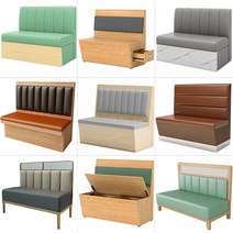 소파 업소용 북박이의자 미용실 노래방 의자 북박이, 진한 파란색 스타일 61사용자 정의 가능