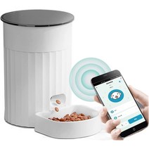 3L 자동 애완 동물 피더 고양이 음식 디스펜서 액세서리 원격 제어 스마트 WiFi 개 건조 식품 (Color : But, 02 WiFi Single Bowl