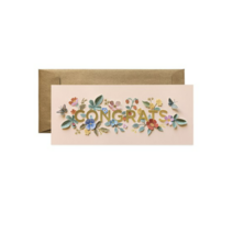 라이플페이퍼 CUT PAPER CONGRATS NO 10 카드, 혼합색상, 4개