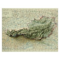 3D퍼즐 입체퍼즐 금속퍼즐 1919 오스트리아 릴리프 맵 3D 디지털 렌더링 직소 퍼즐 성인용 Puzze 어린이, 03 1000PCS(75X50CM), 한개옵션1