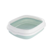 고양이 소형 화장실 펫샵 소형 화장실 고양이 화장실 모래삽포함, 블루