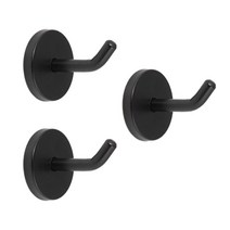 벽옷걸이 벽면 후크 돌출걸이 세트 피스고정형, 블랙 소 50mm(3개)
